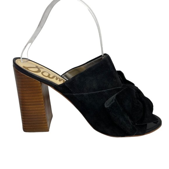 Sam Edelman 8 Yumi suede mule heels black - Picture 5 of 9